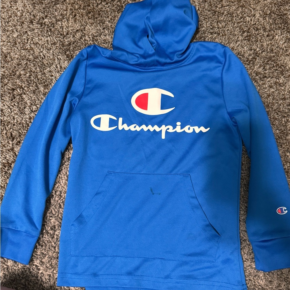 Champion Athletic Blue Hooded shirt